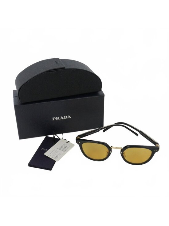 Prada Sunglasses Eyewear Frame Color Lens Spr 49 Black Gold